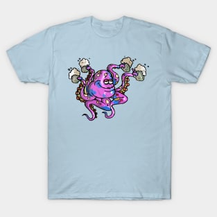 Octopus drinking beer T-Shirt